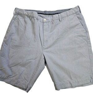 VTG Y2K Polo Golf Ralph Lauren Shorts Mens 40 Blue Chambray Flat Front Casual